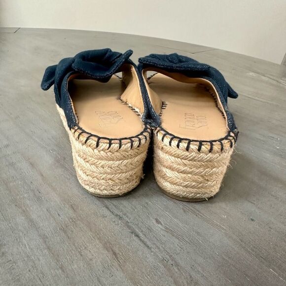 Franco Sarto Patrice Denim Espadrille, Slide Wedge Sandals. - Picture 5 of 5
